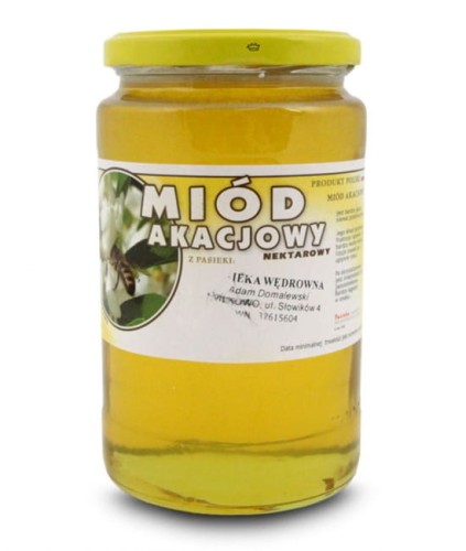 Słoik miodu akacjowego nektarowego