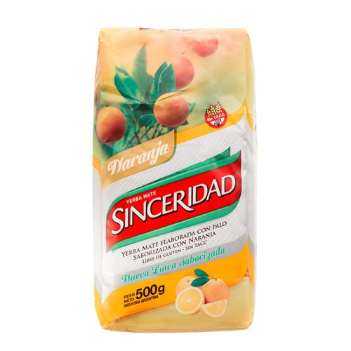 Yerba Mate Sinceridad Naranja 500g