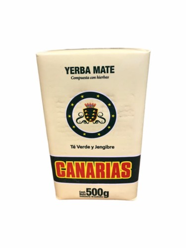 Yerba mate Canarias Te Verde y Jengibre 500g