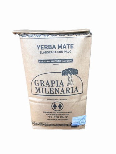 Yerba Mate Grapia Milenaria Elaborada con palo 500g