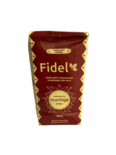 Yerba Mate Fidel Moringa 500g