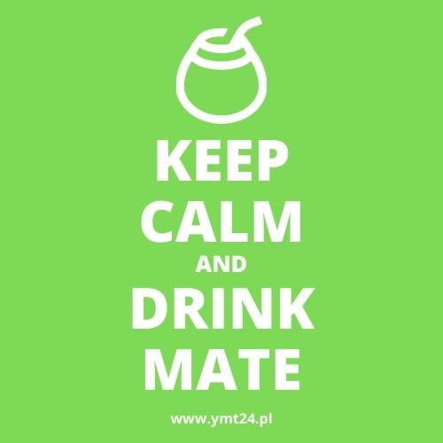 Vlepka (naklejka) Keep calm and drink mate zielona
