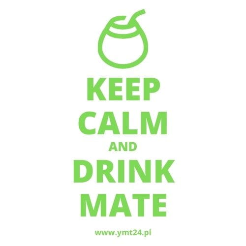 Vlepka (naklejka) Keep calm and drink mate biała