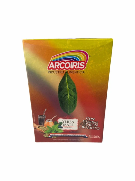 Yerba mate Arcoiris Cedron y Burrito 500g