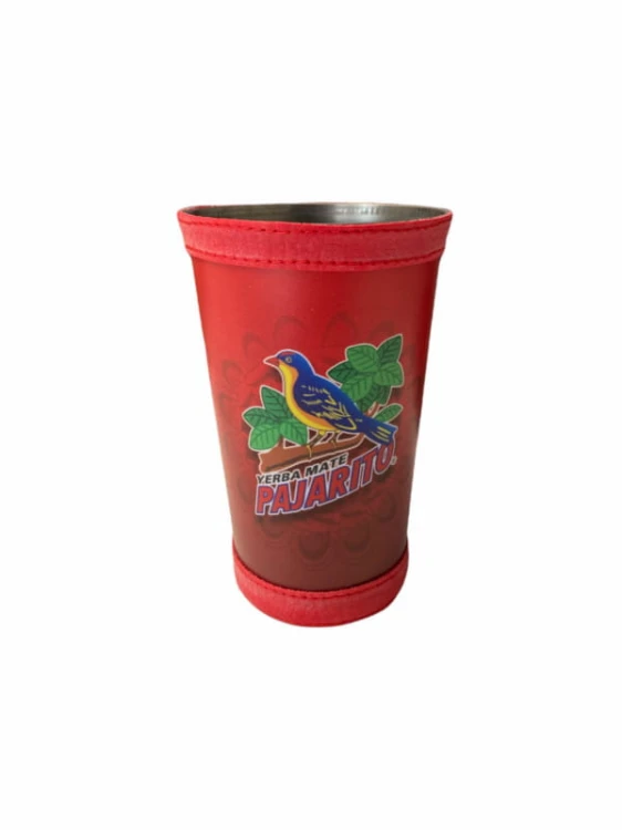 Guampa metalowa Pajarito czerwona 200 ml