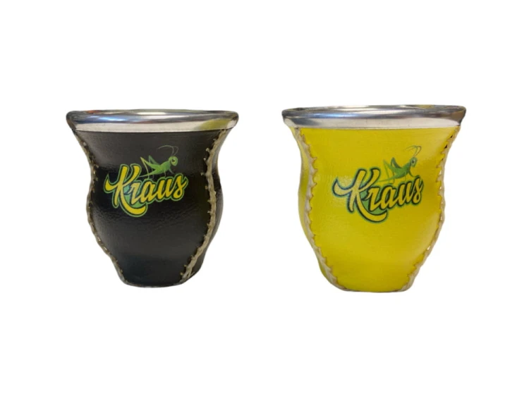 Matero szklane Kraus w obiciu z ekoskóry 190 ml