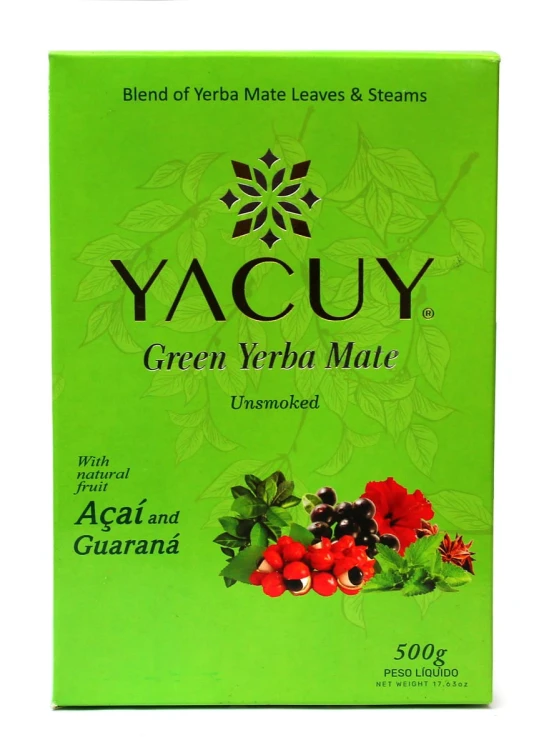 Yerba mate Yacuy Mate Green Acai Guarana Vacuum 500g