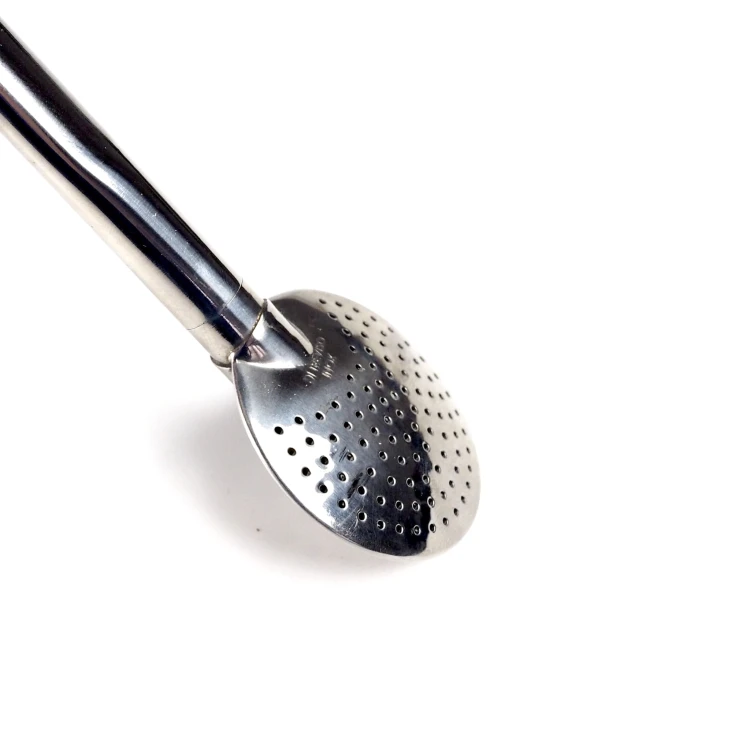 Bombilla Mate Parana "Pera" 23 cm INOX - zbliżenie na filtr