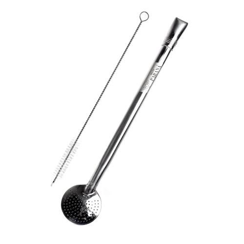 Bombilla Mate Parana "Pera" 23 cm INOX ze szczoteczką