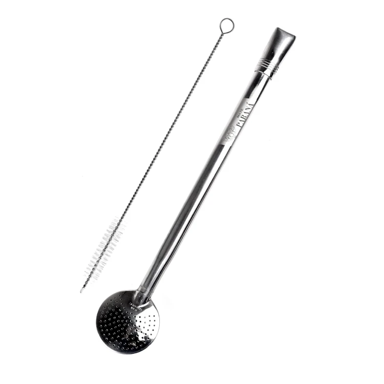 Bombilla Mate Parana "Pera" 23 cm INOX ze szczoteczką