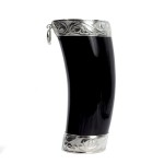 Guampa z rogu do terere zdobiona srebrem 180-200 ml Arana - zdjęcie poglądowe