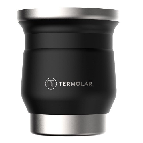 Cuia de Inox "Tupi" Preta Termolar 250 ml