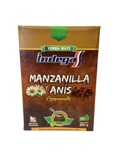Yerba mate Indega Manzanilla y Anis 500g