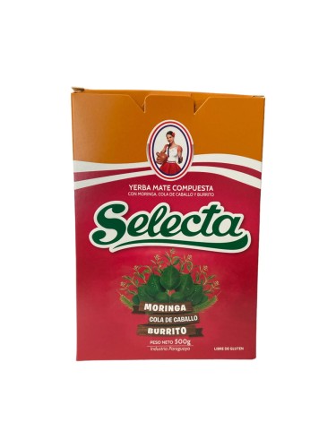 Yerba mate Selecta Moringa, Cola de caballo y Burrito 500g