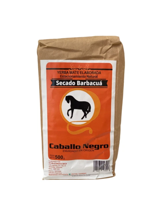 Yerba Mate Caballo Negro Barbacua 500g - stary wygląd opakowania