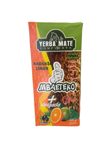 Yerba mate Mbaeteko con hierbas Naranja Limon 500g