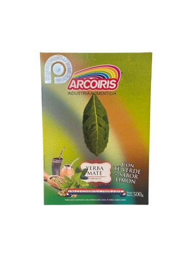 Yerba mate Arcoiris Te Verde y Limon 500g