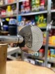 Bombilla (bomba) Bortonaggio 1000 Furos Inox: zbliżenie na spłaszczony filtr