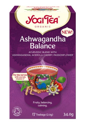 Ajurwedyjska herbatka Ashwagandha Balance YogiTea Organic 17x2g