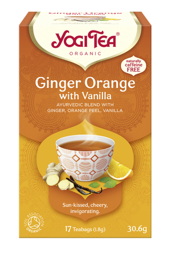 Ajurwedyjska herbatka Ginger Orange YogiTea Organic 17x1,8g