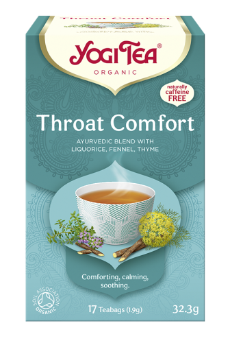 Ajurwedyjska herbatka Throat Comfort YogiTea Organic 17x1,9g