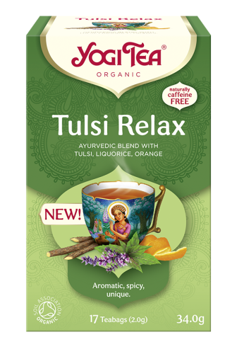 Ajurwedyjska herbatka Tulsi Relax YogiTea Organic 17x2g
