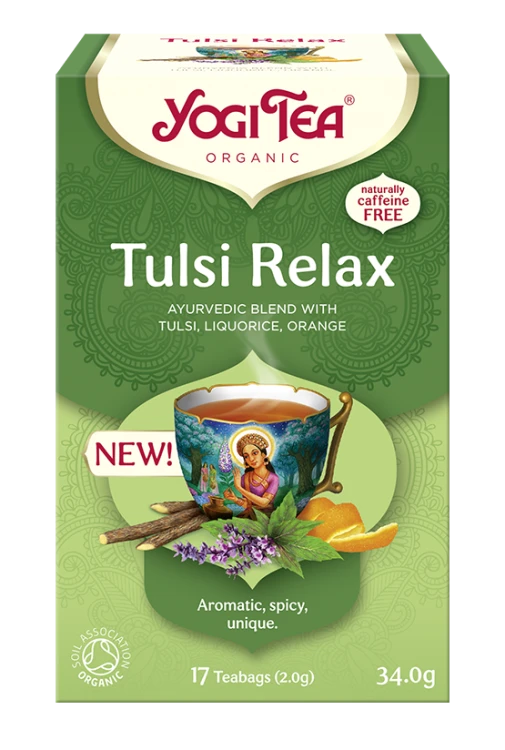 Ajurwedyjska herbatka Tulsi Relax YogiTea Organic 17x2g