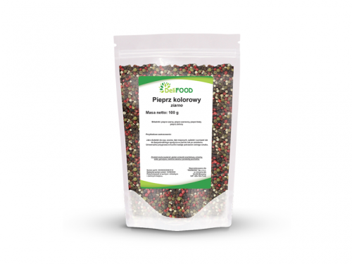 Pieprz kolorowy ziarno 100g DeliFood