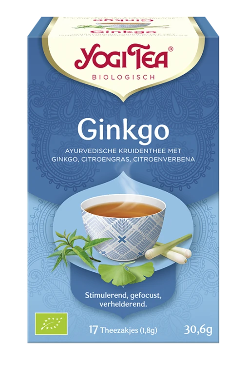 Ajurwedyjska herbatka Ginkgo YogiTea Organic 17x1,8g
