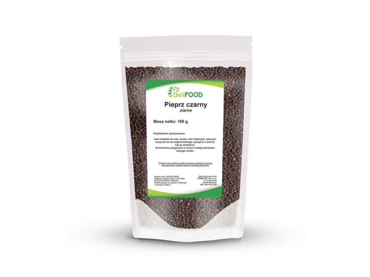 Pieprz czarny ziarno 100g DeliFood