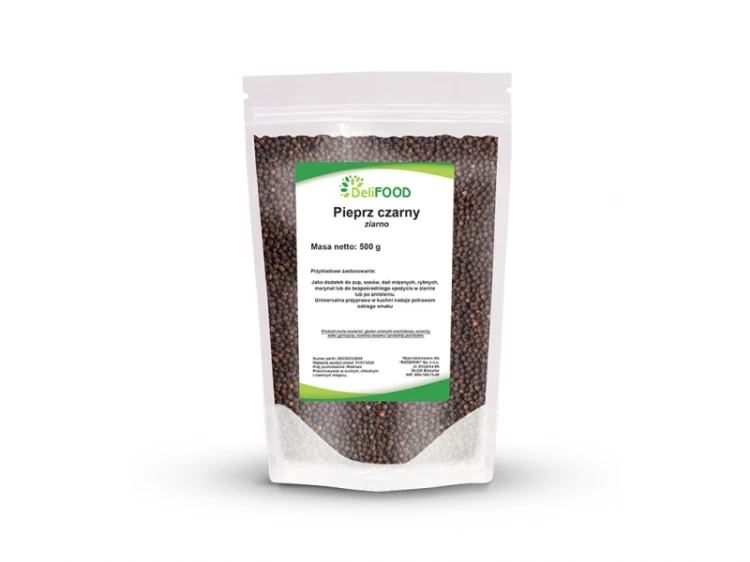 Pieprz czarny ziarno 500g DeliFood