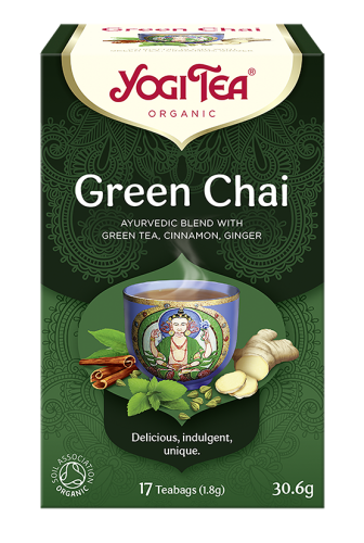 Ajurwedyjska herbatka Green Chai YogiTea Organic 17x1,8g