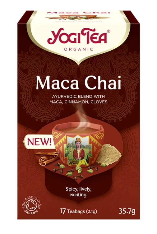 Ajurwedyjska herbatka Maca Chai YogiTea Organic 17x2,1g