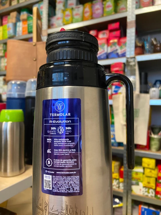 Termos Termolar R-Evolution Gaucho 1l Inox - widok na górną część z rączką