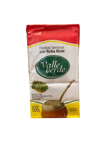 Yerba mate Valle Verde Hierbas Serranas 500g