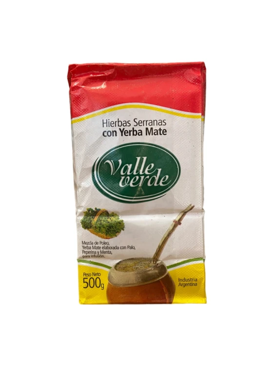 Yerba mate Valle Verde Hierbas Serranas 500g