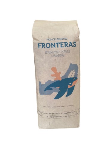 Yerba mate Fronteras con menta y jengibre 500g