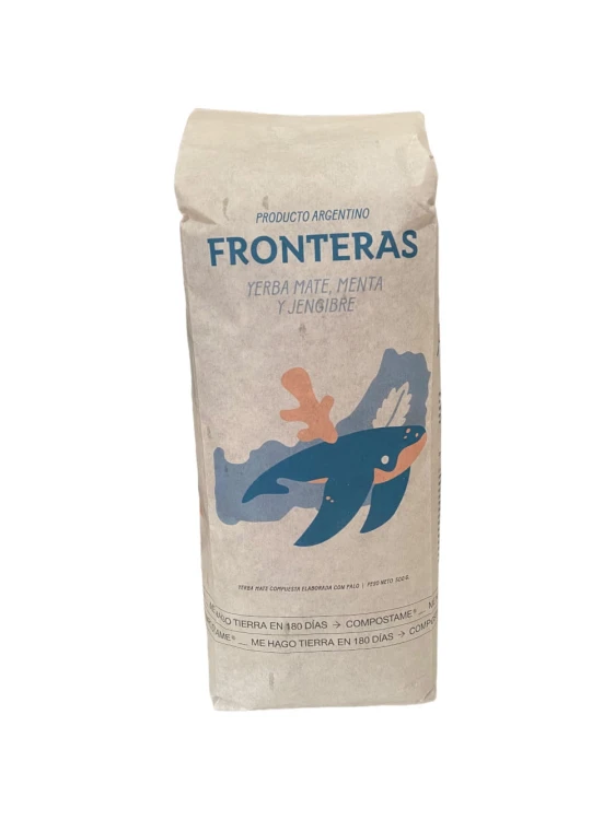Yerba mate Fronteras con menta y jengibre 500g