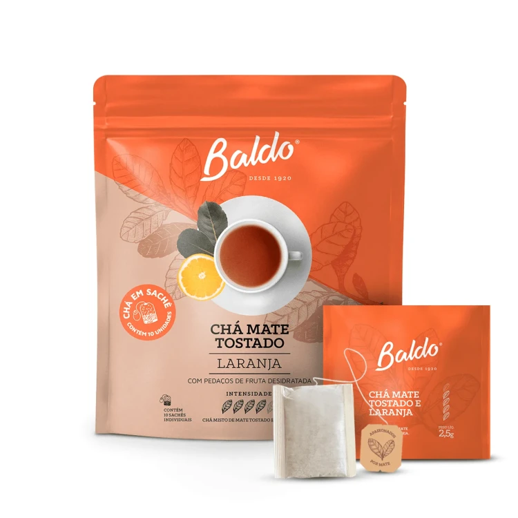 Yerba mate Baldo Cocido Tostado Laranja 10 x 2,5g