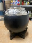Tykwa Torpedo Arana zdobiona srebrem "Negro" 225 ml - zbliżenie na detale