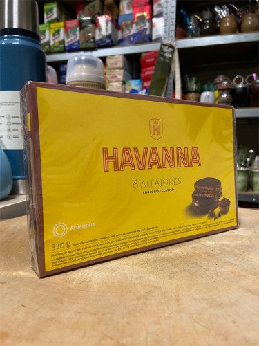 Alfajores Havanna Chocolate clasico (czekoladowe) pudełko 6 sztuk - 330g