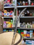 Bombilla (bomba) Bortonaggio 1000 Furos Handmade INOX ze szczoteczką 24 cm - zbliżenie na ustnik