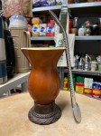 Bombilla (bomba) "Espiral" Bortonaggio 1000 Furos INOX ze szczoteczką 24 cm - widok z boku