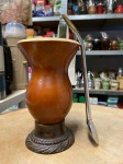 Bombilla (bomba) Oro "Simple" Bortonaggio 1000 Furos INOX ze szczoteczką 21 cm - widok z boku