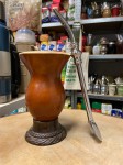 Bombilla (bomba) "Grande Anel" Bortonaggio 1000 Furos INOX ze szczoteczką 25 cm - widok z boku