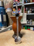 Bombilla (bomba) "Grande Piedra" Negro Bortonaggio 1000 Furos INOX ze szczoteczką 25 cm - widok na wprost
