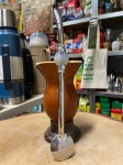 Bombilla (bomba)"Grande Piedra" Ecru Bortonaggio 1000 Furos INOX ze szczoteczką 25 cm - widok na wprost