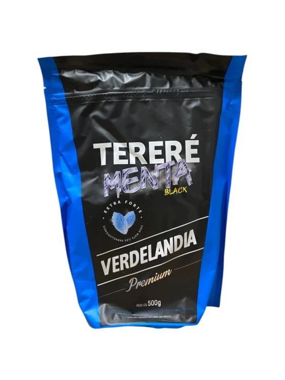 Erva mate Verdelandia Terere Menta Black Premium 500g Doypack