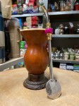 Bombilla (bomba) Oro "Piedra" Bortonaggio 1000 Furos INOX ze szczoteczką 23 cm - kolor różowy