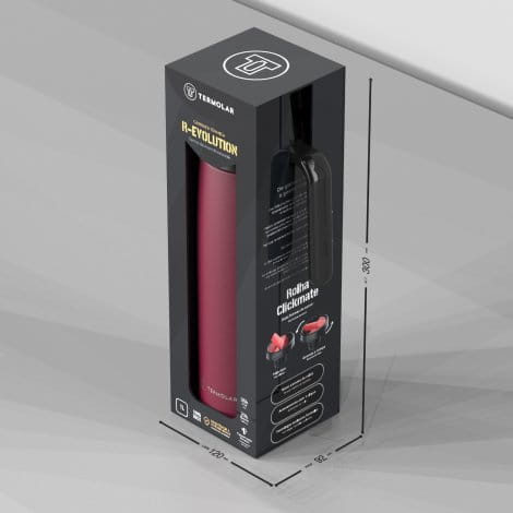 Termos Termolar R-Evolution "Cyber Rosa" 1l INOX - system "click" - sposób zapakowania